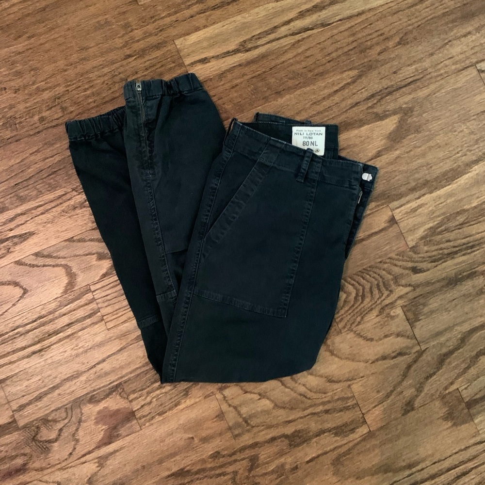Charcoal Jogger-style Cargo Pants by Nili Lotan